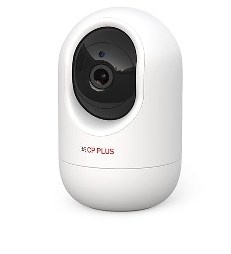 CP PLUS 4MP Quad HD 2K Smart Wi-Fi CCTV Indoor Home Security Camera | 1440P Wireless 360° Camera | Night Vision | Two Way Talk | Alexa & OK Google | 15 Mtr, White - CP-E44A