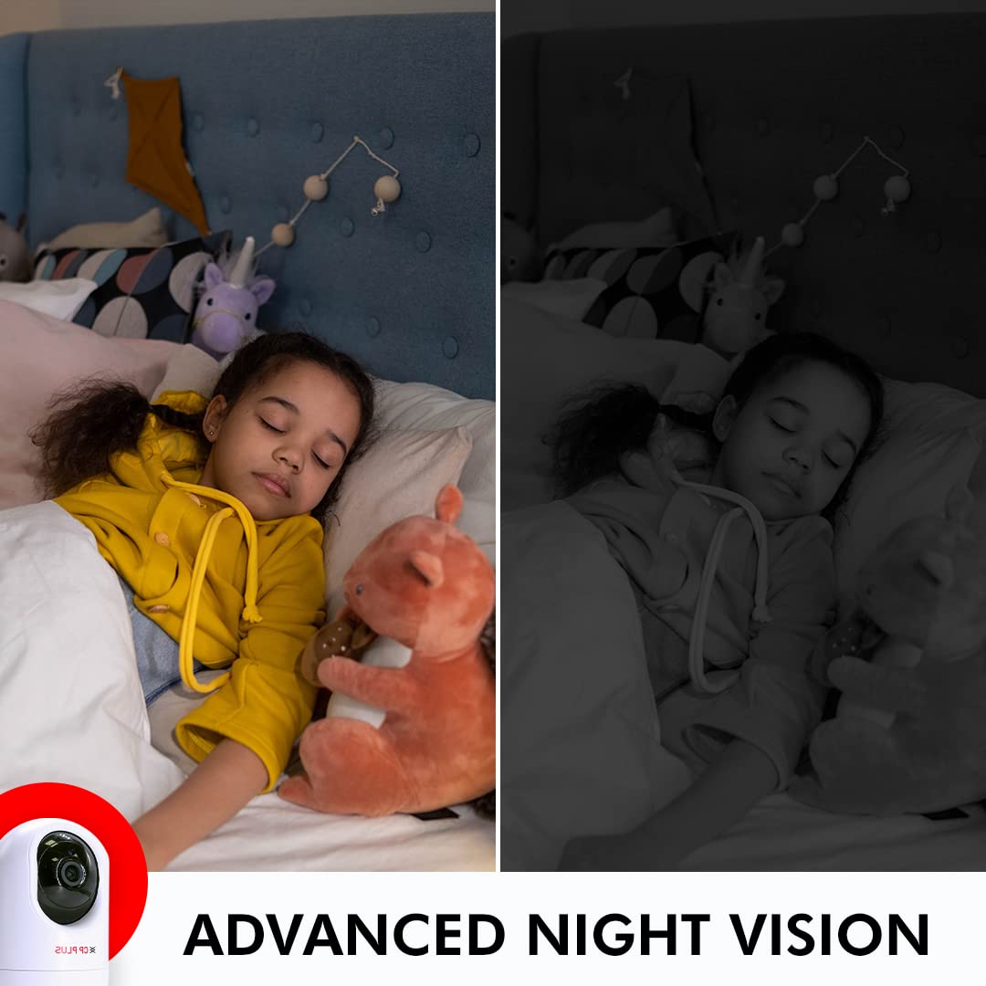 CP PLUS 4MP Quad HD 2K Smart Wi-Fi CCTV Indoor Home Security Camera | 1440P Wireless 360° Camera | Night Vision | Two Way Talk | Alexa & OK Google | 15 Mtr, White - CP-E44A - Image 5